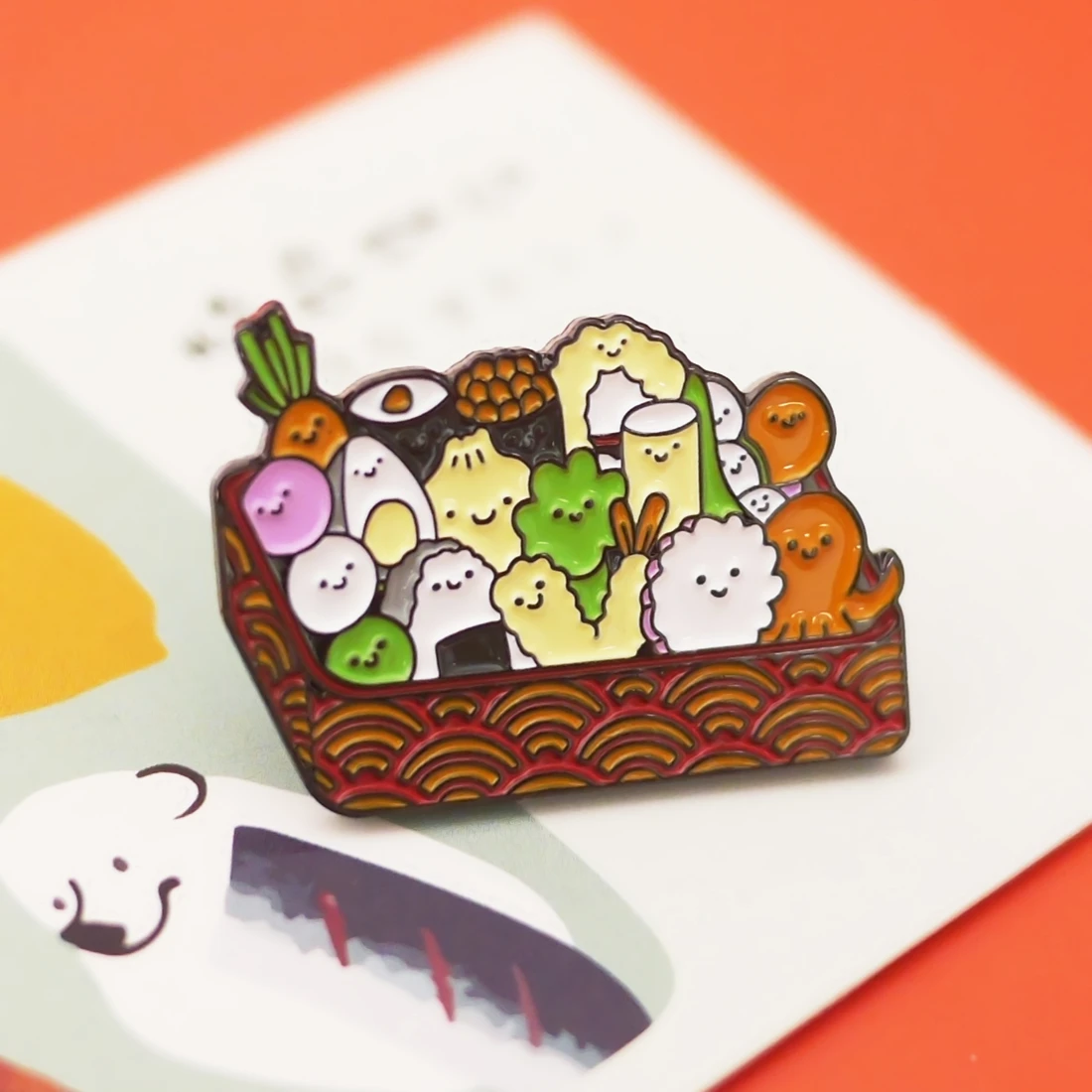 

Cartoon Sushi Platter Bento Enamel Pin Cute Japanese Gourmet Metal Brooch Collect Badge Kawaii Accessories