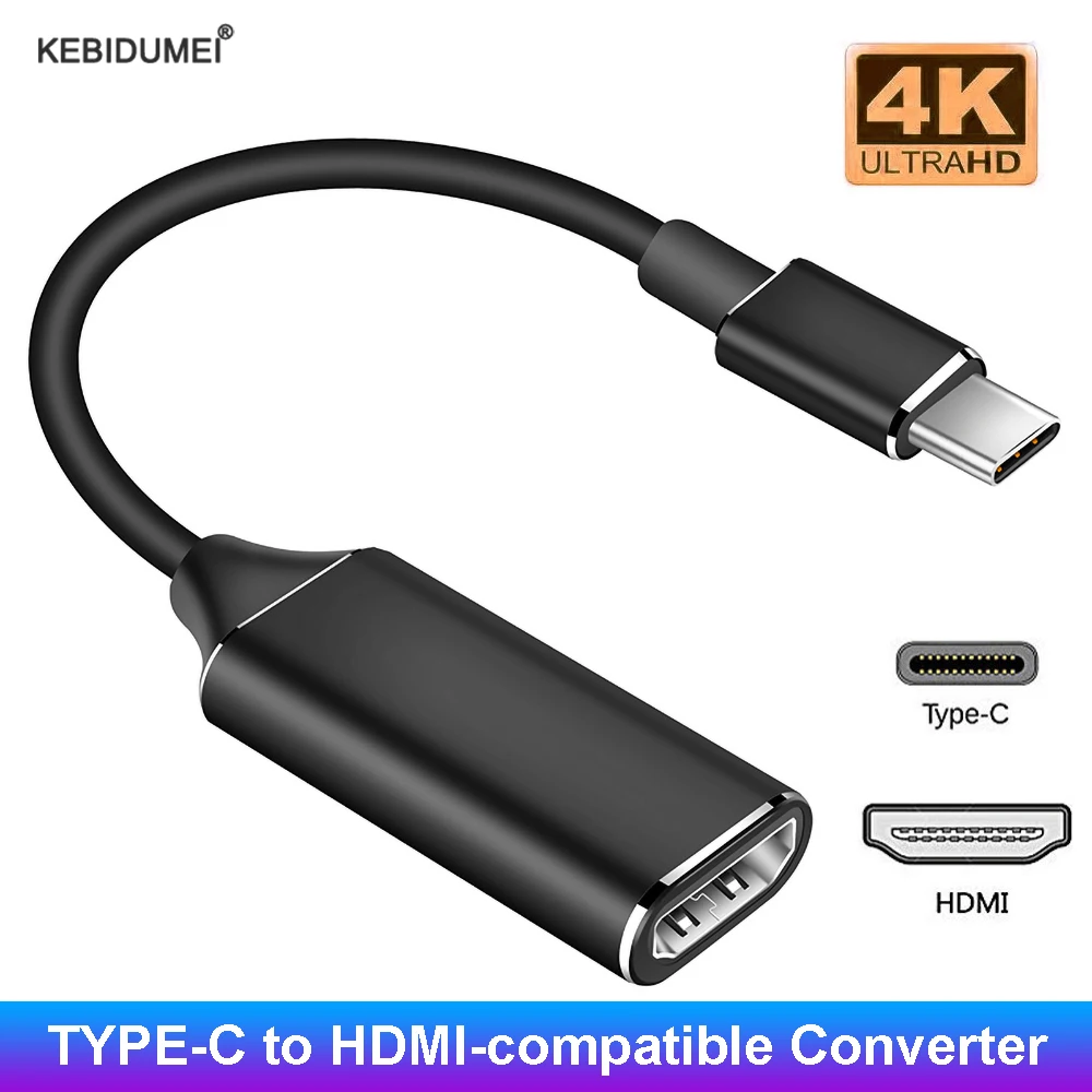 Adattatore Da 4K Tipo C A Hdmi Cavo Usb C Convertitore Da Usb C A Hdmi Adattatore Cavo Usb 3.1 Hdtv Per Macbook Chromebook Samsung Xiaomi