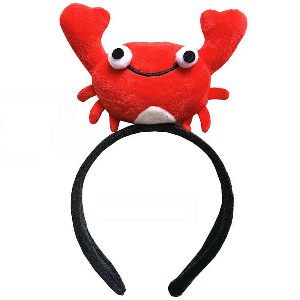 Lustiges Hummer-Krabben-Plüsch-Stirnband, Niedlicher Tier-Haarreif für Frauen, Mädchen, Kinder, Hautpflege, Make-up, Haaraccessoires, Party-Geschenke – Detail 7