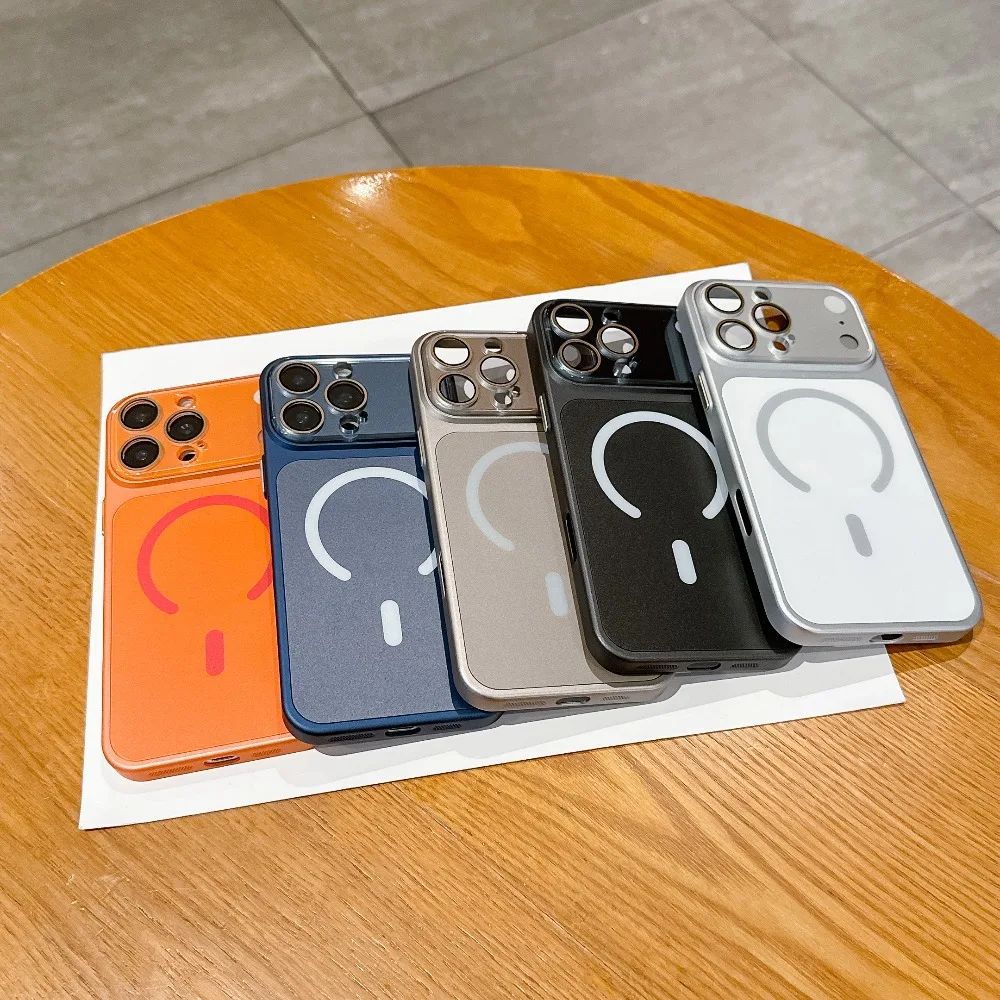 Luxury Nano Glass Magnetic Phone Case with Lens Protection and Wireless Charging Capability