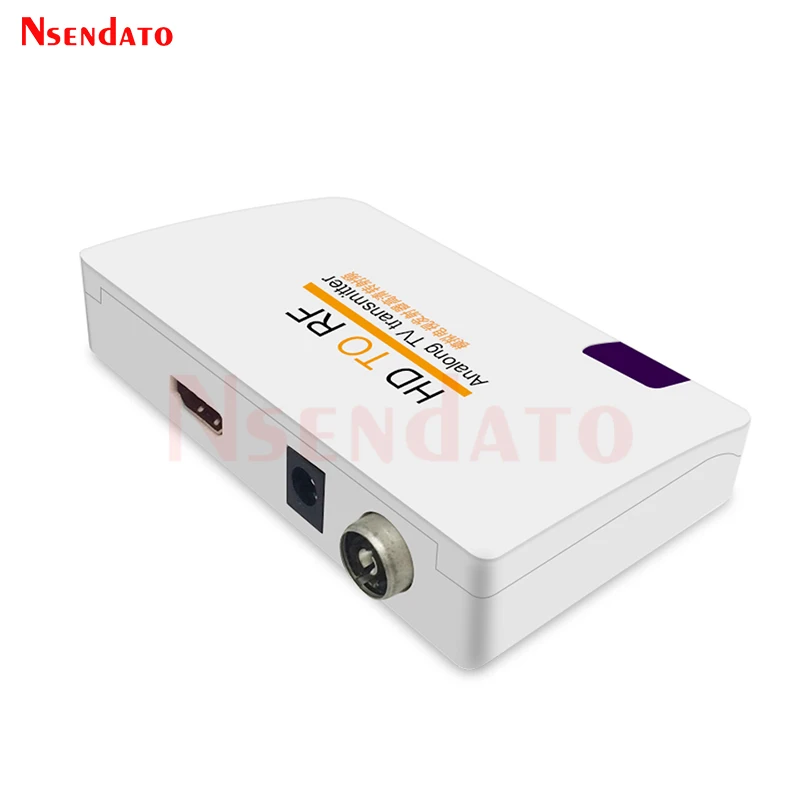HDMI-Compatible to RF Modulator Converter Analog Signal TV Transmitter Box with Remote Control For TV Monitor Projector