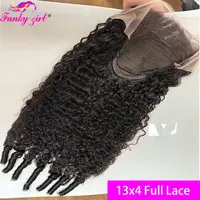 Perruques de cheveux humains bouclés birmans 12A boucles de lutin brésiliennes 200% perruque frontale en dentelle transparente pour les femmes perruques de dentelle complète bouclée birmane 4