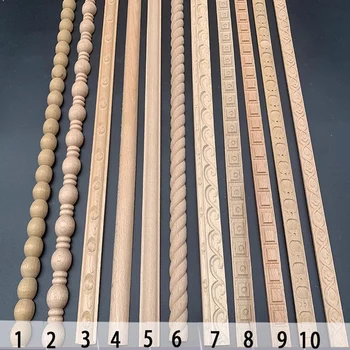 Stampaggio in legno Armadietto ad angolo Onlay Articoli per decorazioni per la casa Figurine Accessori per mobili Cornice decorativa per applique intagliata in legno vintage 1