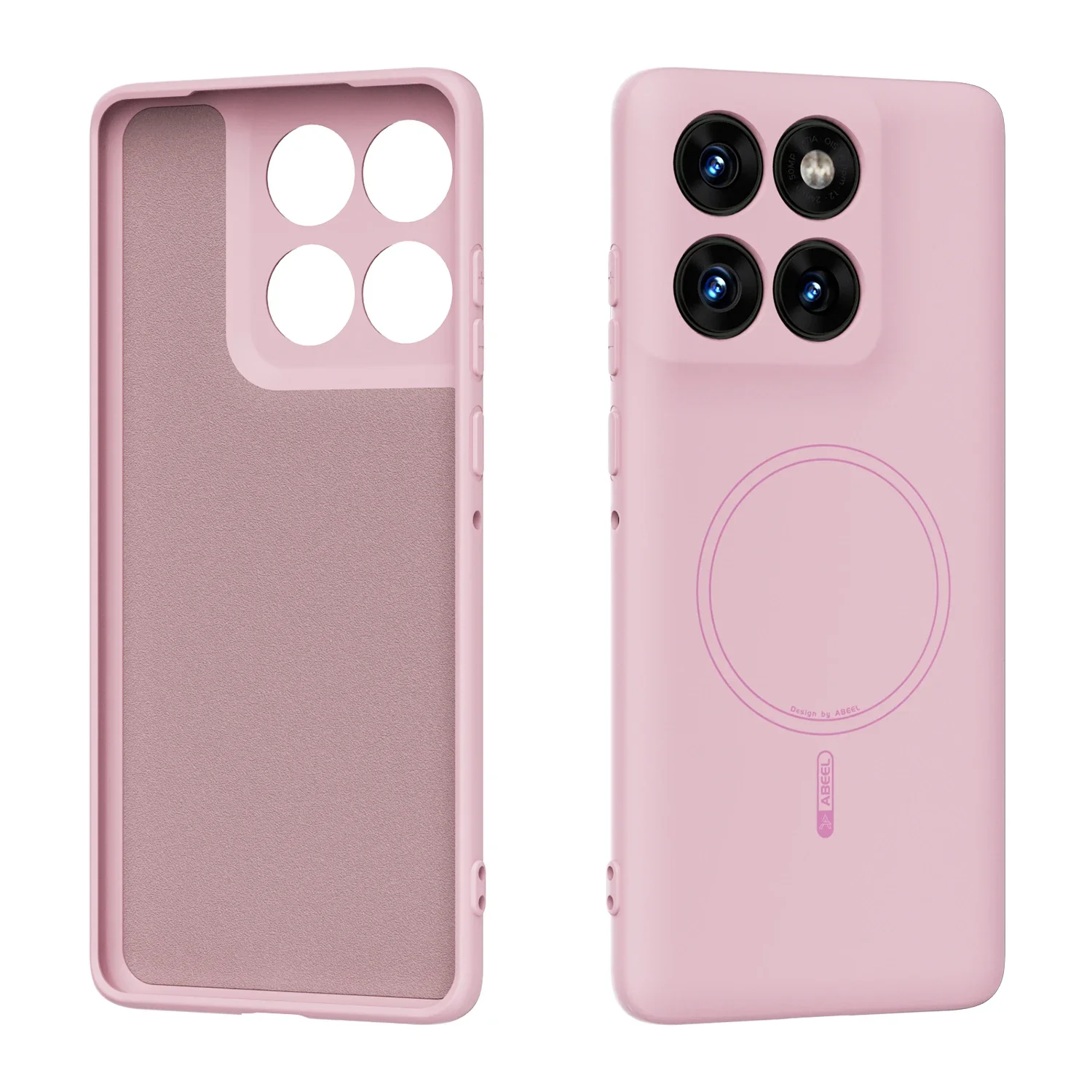 Color Liquid Silicone Magnetic Soft Phone Case with Magsafe Compatibility