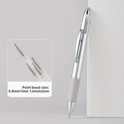 Nail Art Dotting Pen Kit with Ballpoint Design for Home and Salon Manicures (Silver)
