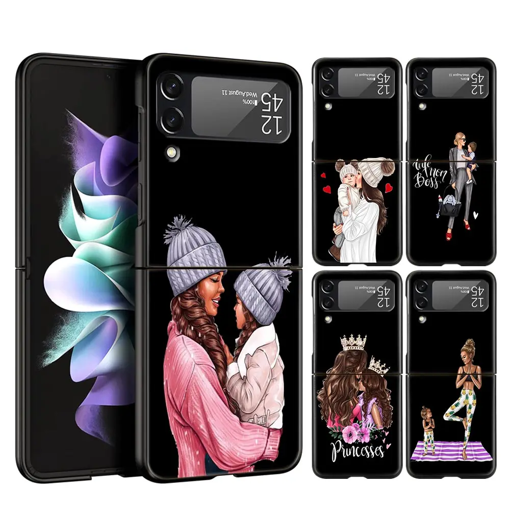 Chic Black Brown Hair Design Phone Case - Stylish Protective Hard Shell