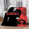 3D Movie Scarface Knee Blanket Throw Bed Blankets & Throws Microfiber Bedding Interior for Home Fluffy Plaid Beach Towel Soft & 3
