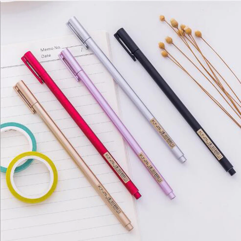 0.5mm Different Colors Imitation Metal Gel Pen Office School Supplies Creative Korea Stationery Writing Tool