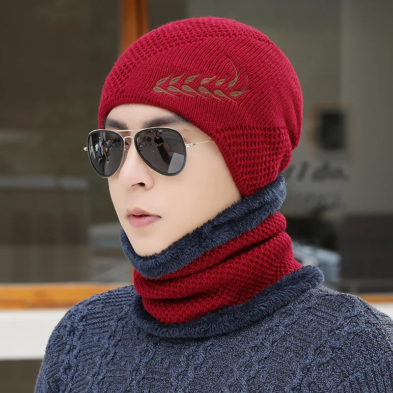 

Fleece hat Winter warm fashion woolen hat Ear protection pullover hat Versatile cold-proof knitted hat