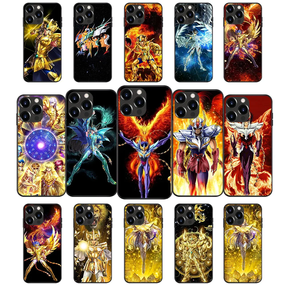 Custodia Morbida Per Iphone 11 12 13 14 Pro Max Mini Plus Se Hk-54 Saint Seiya