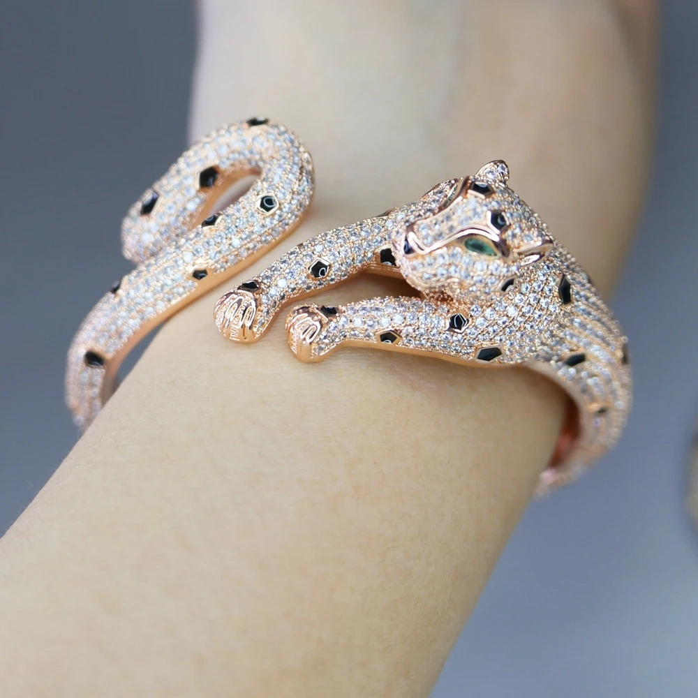 سوار الكفة بنمر الحيوانات للنساء ، بقعة سوداء ، سو...