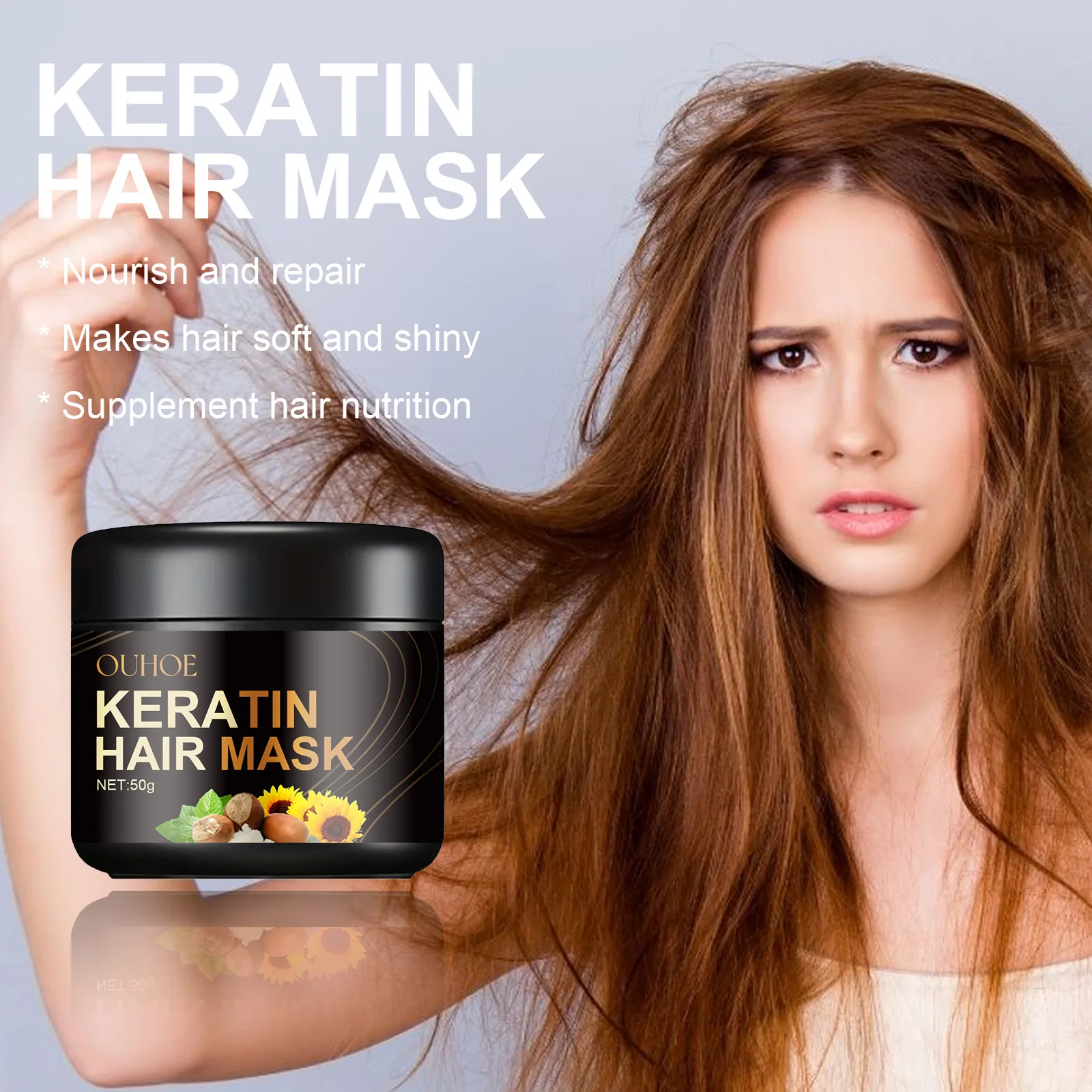 KeratinHairMaskForDamageHairMagicalTreatmentFrizzySoftSmooth