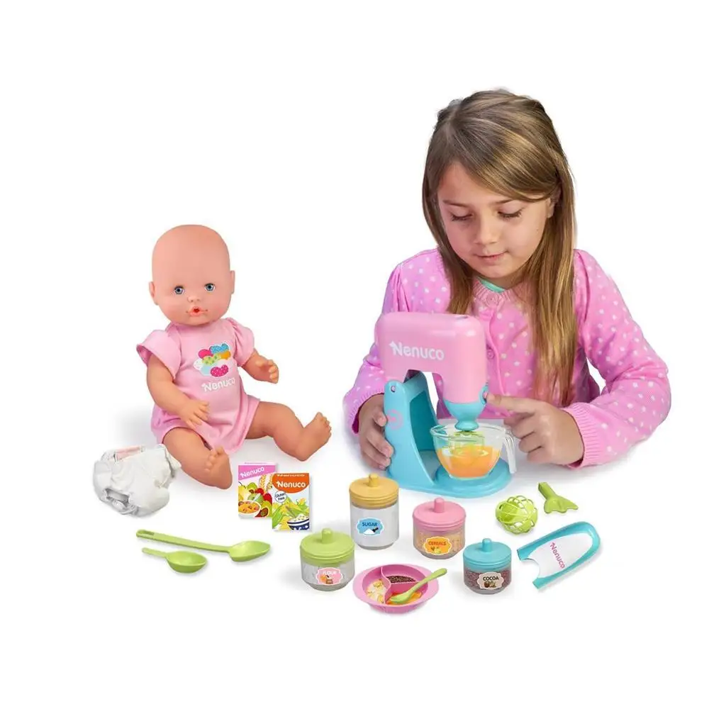 Nenuco ¿Qué comemos hoy?, muñeco bebé con accesorios de comiditas y  merienditas para hacer las papillas, con 2 juguetes| | - AliExpress