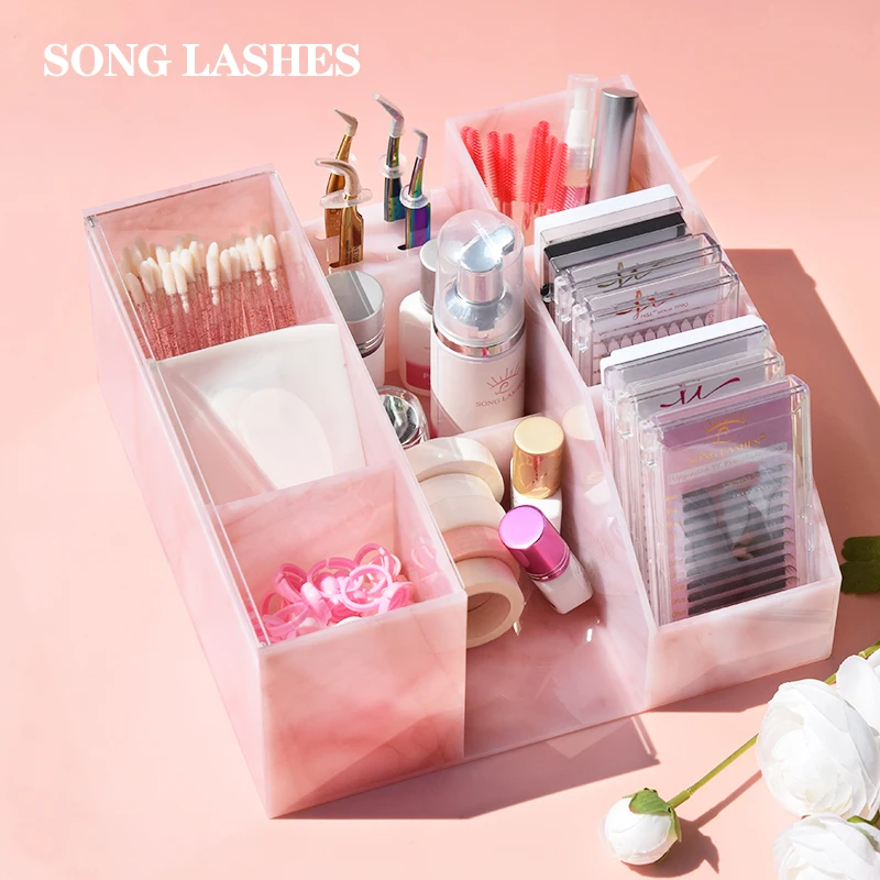 

Songlash Acrylic Material Storage Box Multifunctional Eyelash Extension Supplies Accessories Organizer Eyelash Makeup Tools