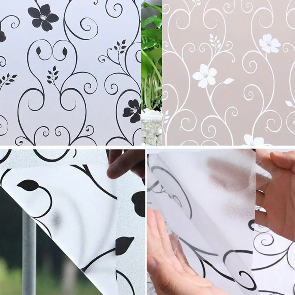 PVC Waterproof Frosted Glass Opaque Window Privacy Film Self Adhesive Film 2Mx 45CM