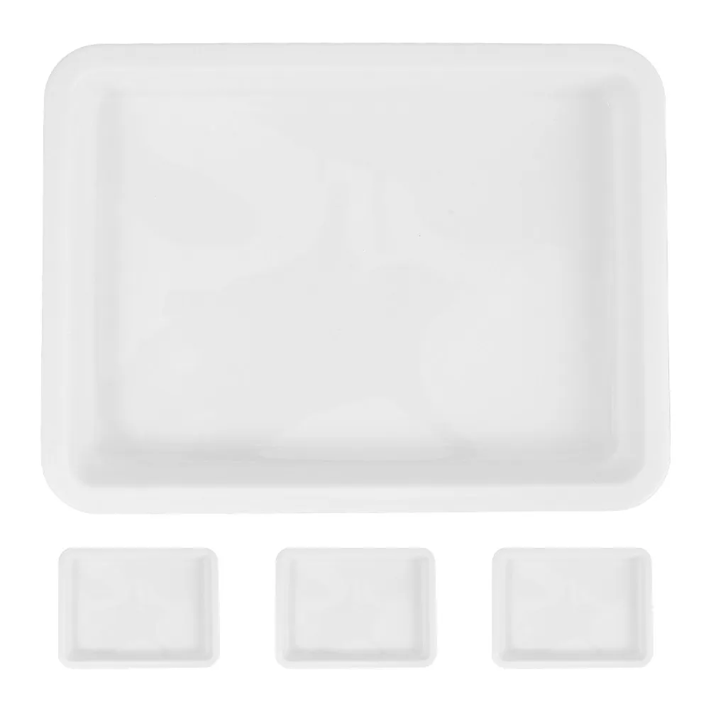 4Pcs 과학 실험실 트레이 내산성 알칼리 방지 플라스틱 실험실 보관 트레이 화..