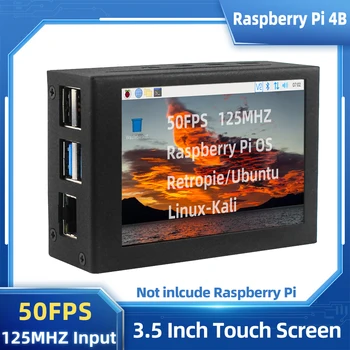 3.5 Inch Touch Screen for Raspberry Pi 4B 125MHz SPI LCD Display for Raspbian Ubuntu Kali Retropie Optional Case Fan for Pi 4 1