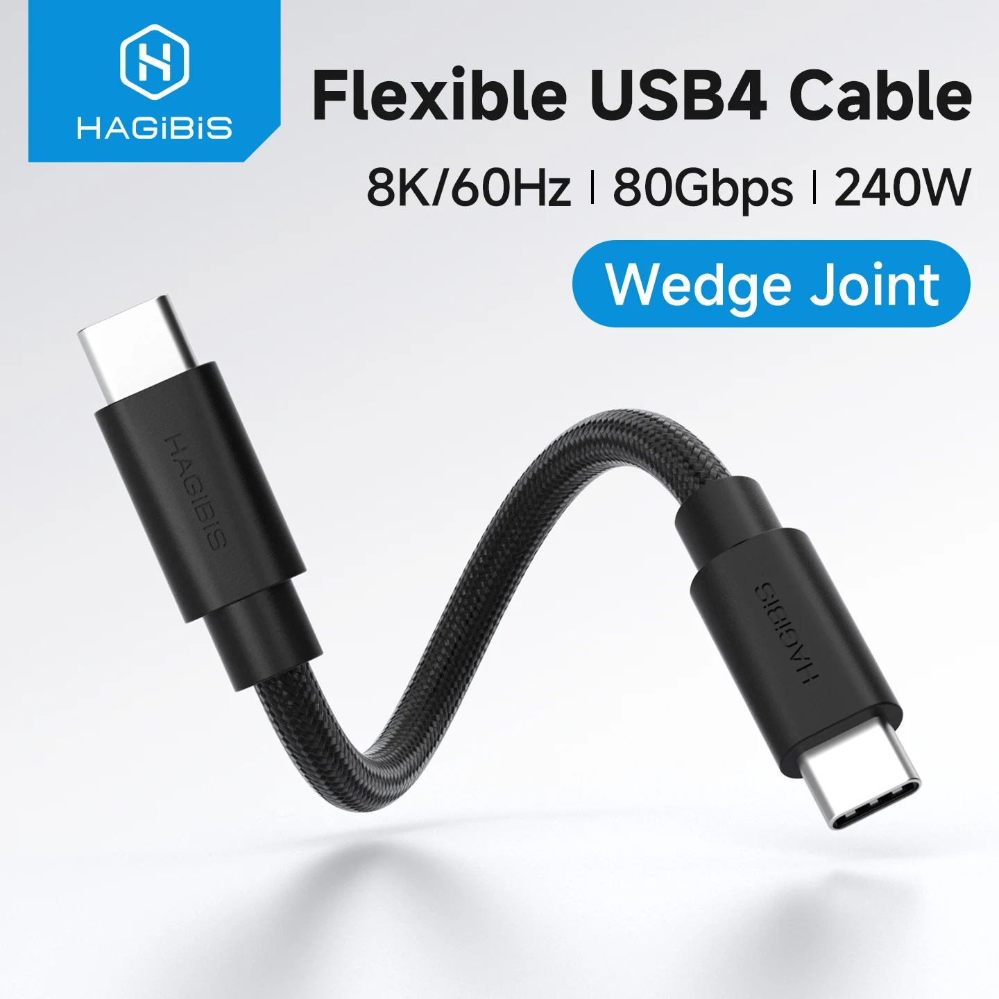 Hagibis USB C to USB C Cable  USB 4 Full Function Cable 80Gbps 240W Fast Charging 8K Video Cord For Thunderbolt 5 iPhone 17 Pro