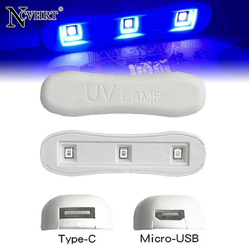 UV Curing Lamp 1Pc Car Glass Repair Curing Lamp Mini Resin Curing Glue UV Lamp Lighting Set Tool Car Front Windshield Glass Crack Repair Tools