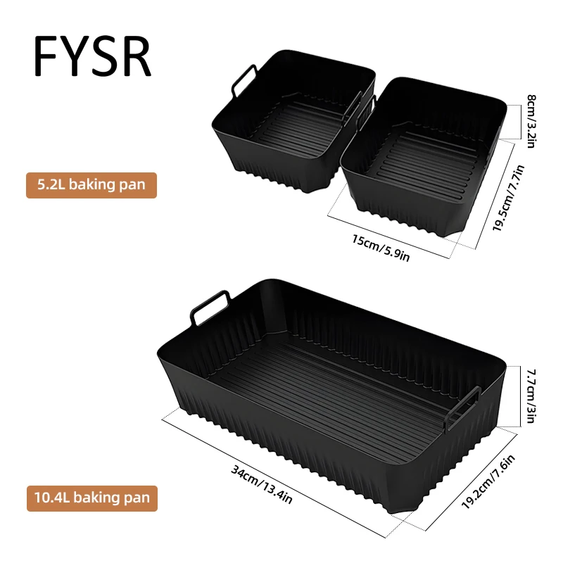 Premium Silicone Air Fryer Liners - Heat Resistant & Dishwasher Safe