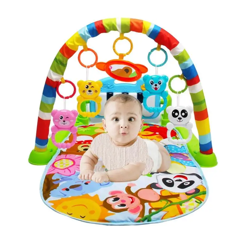 

Activity Mats For Baby 5 In 1 Baby Gym Play Mat Non-Slip Playmat Baby Mat With Colorful Toys And Music For 0-36 Months Infant