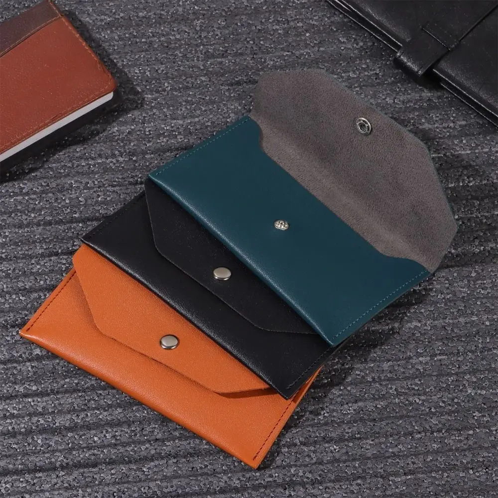 Envelope Wallet PU Leather Cash Envelope Wallet Classic Fashion Women's Ferrule Name Card Holder Gift