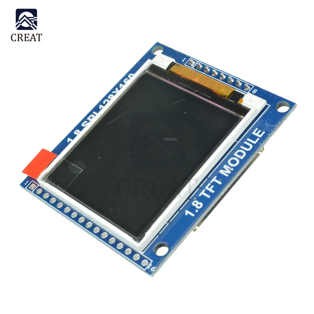 Mini 1.8 Inch Serial SPI TFT LCD Module Display with PCB Adapter IC 128x160 Dot Matrix 3.3V 5V IO Inerface Cmmpatible 1602 5110