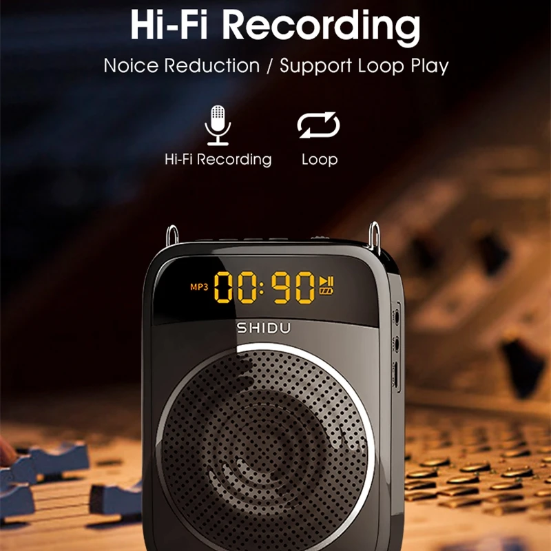 SHIDU المحمولة بلوتوث مضخم صوت للمعلمين المهنيين م...
