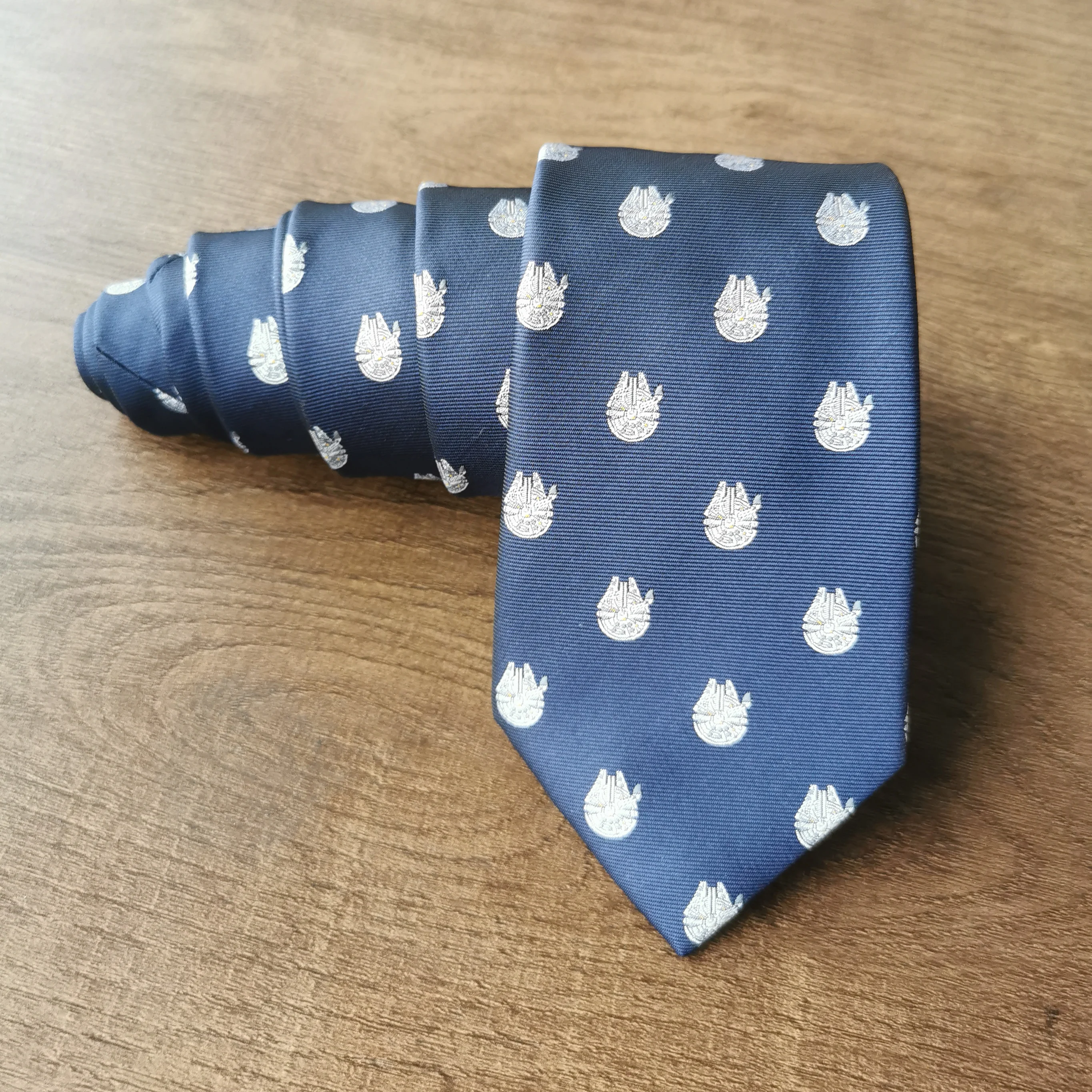 Microfiber Jacquard Comic Movie Theme Space Ship Tie Men Necktie neck tie