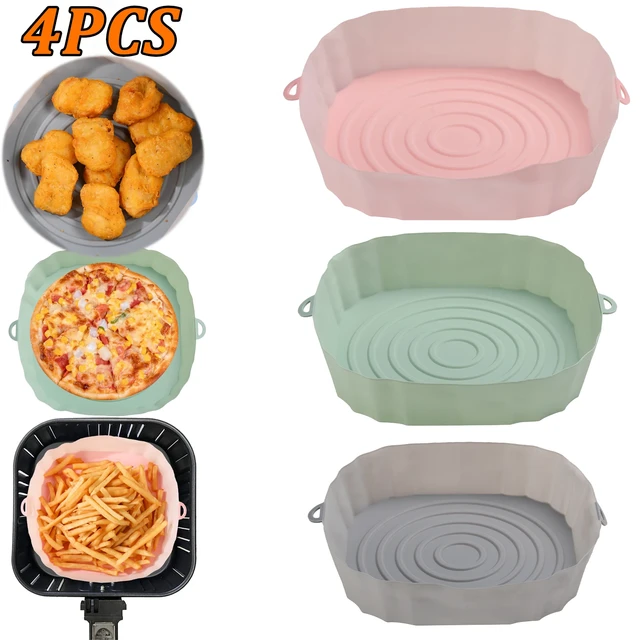 Silicone World Silicone Tray For Air Fryer Oven Baking Tray With Handle  Fried Chicken Pizza Mat Without Oil Silicone Accessories - Baking & Pastry  Tools - AliExpress