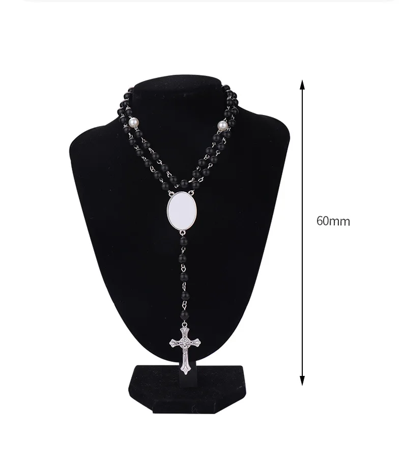 10pcs/lot Free shipping Blank sublimation prayer beads Cross Jesus metal necklace for jewelry heat transfer blank material DIY 15pcs lot free shipping blank sublimation prayer beads cross jesus metal necklace for jewelry heat transfer blank material diy