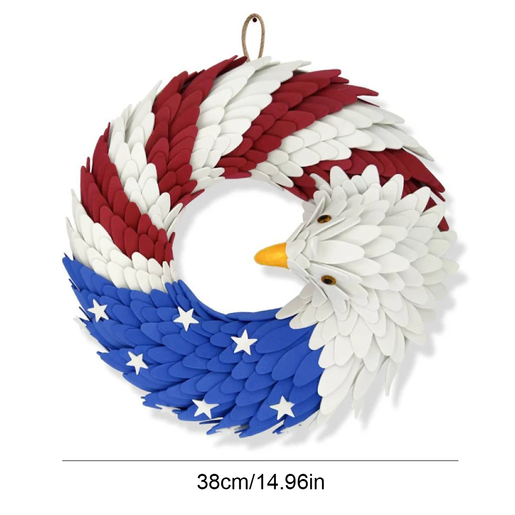 4th of July Wreath Patriotic American Wreath Memorial Day Wreath for Front Door Decorations