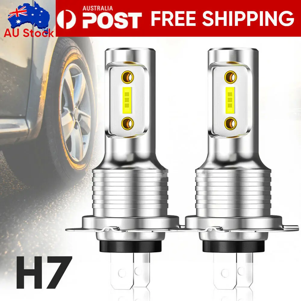 

H7 Car LED Headlight 55W 8000LM Globes Bulbs Kit 6000K Xenon White Beam Lamps