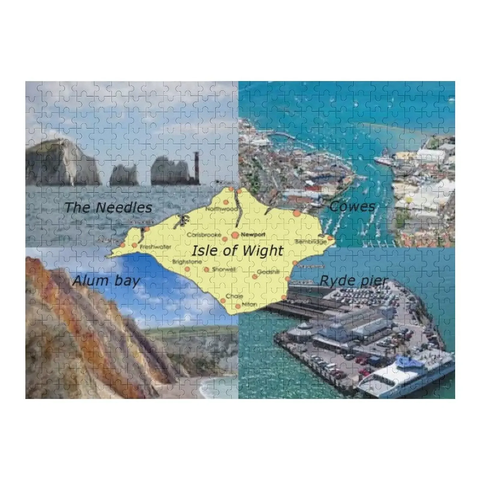 isle of wight collage Jigsaw Puzzle Adult Wooden Photo Personalized Gifts Personalized Baby Toy Puzzle