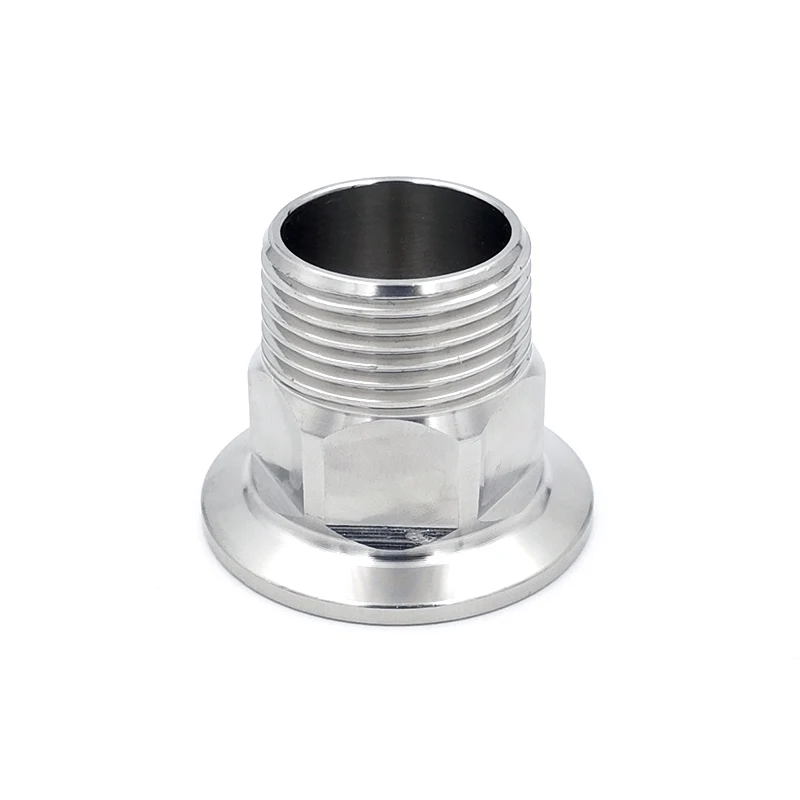 1pc NPT Male Thread 3/4" 304 Stainless Steel Three Clamp Ferru Jual Clamp  Ferrule 3/ 1pc NPT Male Thread 3/8" 304 Stainless Steel Three Clamp Ferru