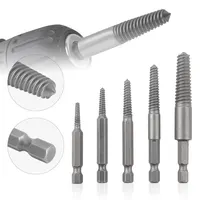 Extracteur de vis à tête cassée à tige hexagonale, tournevis à tête cassée pour sortir, ensemble d'outils de perceuse électrique 10 pièces 5