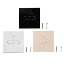 

For Tuya Zigbee Light Switch 3‑Gang EU Remote Control Touch Switch 100‑240V 50HZ/60HZ