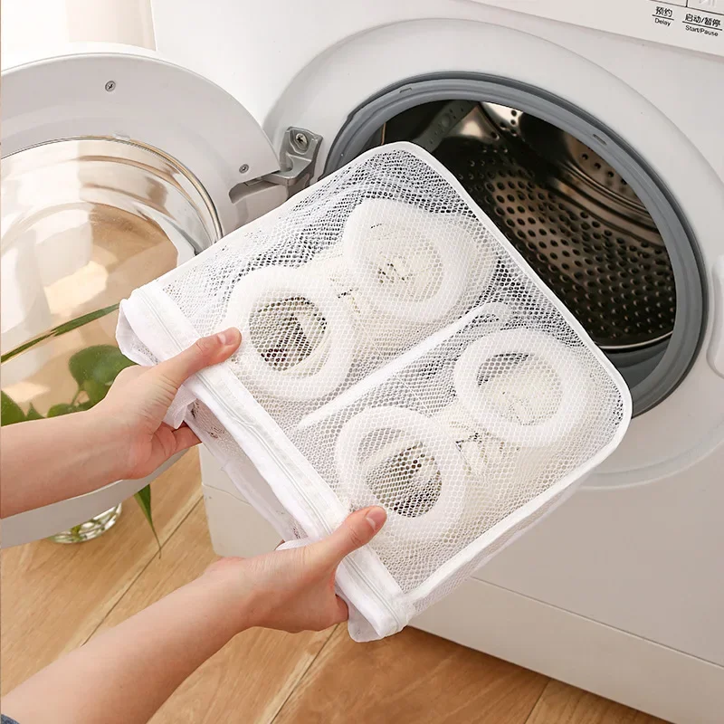 Anti-deformation Mesh Laundry Storage Organization Washing Machine Shoes Bag Travel Organizer Portable Sneakers Laundry Net