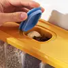 Kitchen Containers 4 Grids Cereal Dispenser Wall-Mounted Sealed Cereal Storage Containers Grain Box Food Can 4