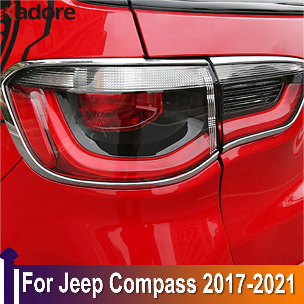 For Jeep Compass 2017 2018 2019 2020 2021 Exterior Rear Lamp Cover Molding Trims Tail Light Car Covers Decoration Accessories | Автомобили