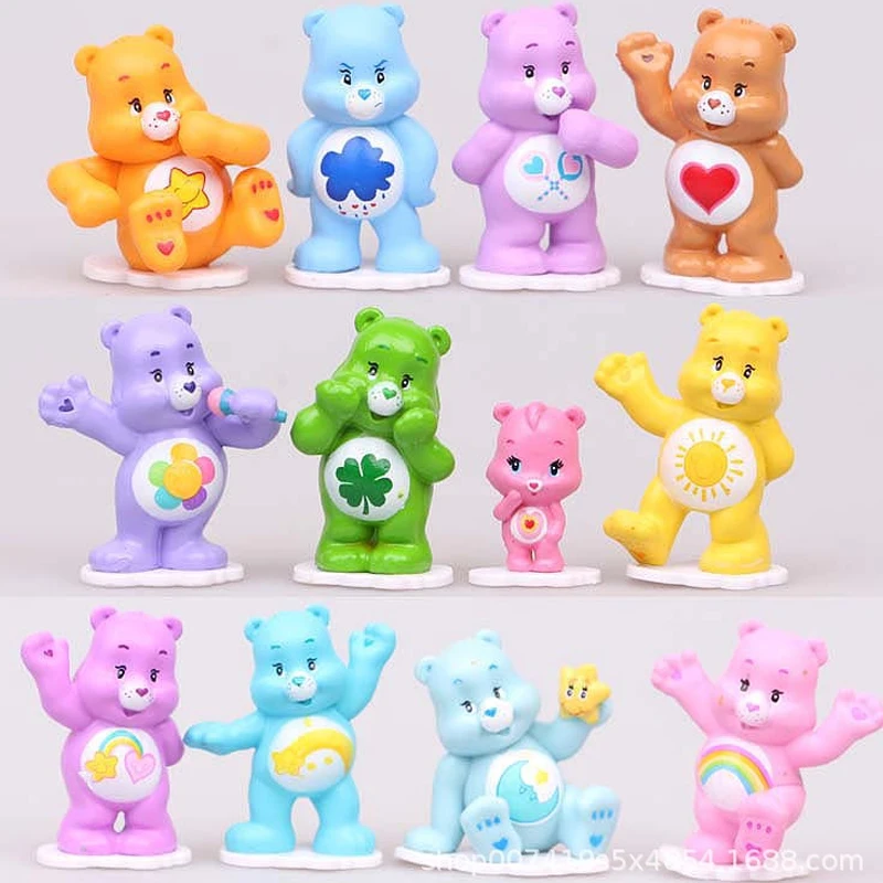 

12 шт./набор, игрушечные фигурки медведя из ПВХ