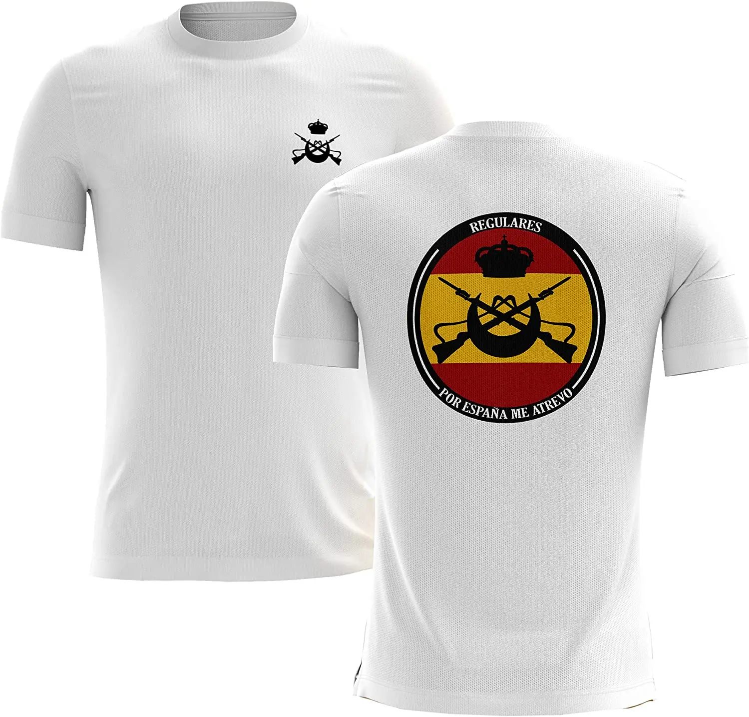 Camiseta De Regulares Del Ejercito Espa&ntilde;ol. Tabor Alhucemas I/52 Melilla. Tabor Tetu&aacute;n I/54 Ceuta. Camiseta Algod&oacute;n