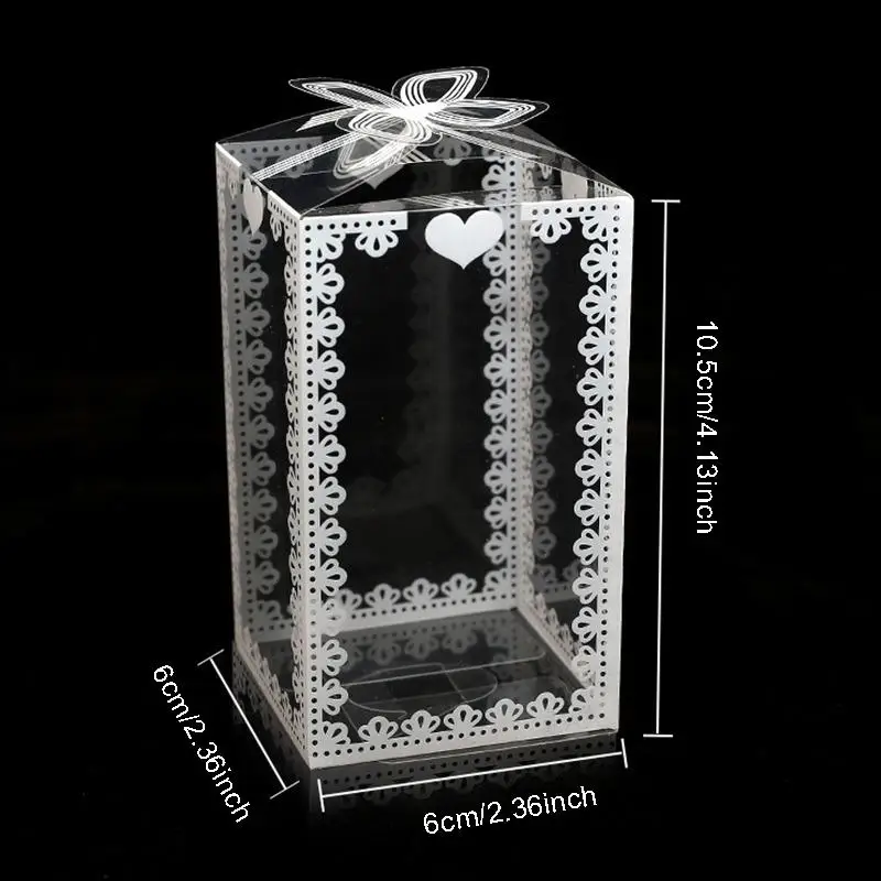 10–40 Stück transparente Geschenkboxen aus PVC, klare Verpackungsbox für Hochzeit, Babyparty, Partygeschenk, Präsent, Schokolade, Süßigkeiten, Kuchenbox – Detail 8