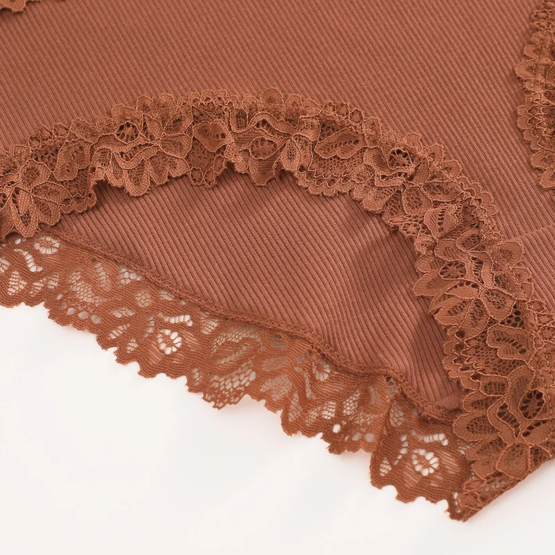 3PCS/Set Women Cotton Panties Lace Low Waist Briefs Trendy Patchwork Lace Intimate Underwear Stretch Comfortable Ladies Lingerie