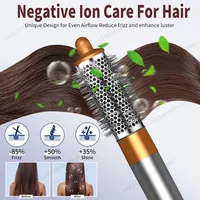 Sèche-cheveux multi-styles 6-en-1 Sencicimen avec brosse coiffante à ions négatifs pour bouclage automatique et outils de coiffage 1300W 4