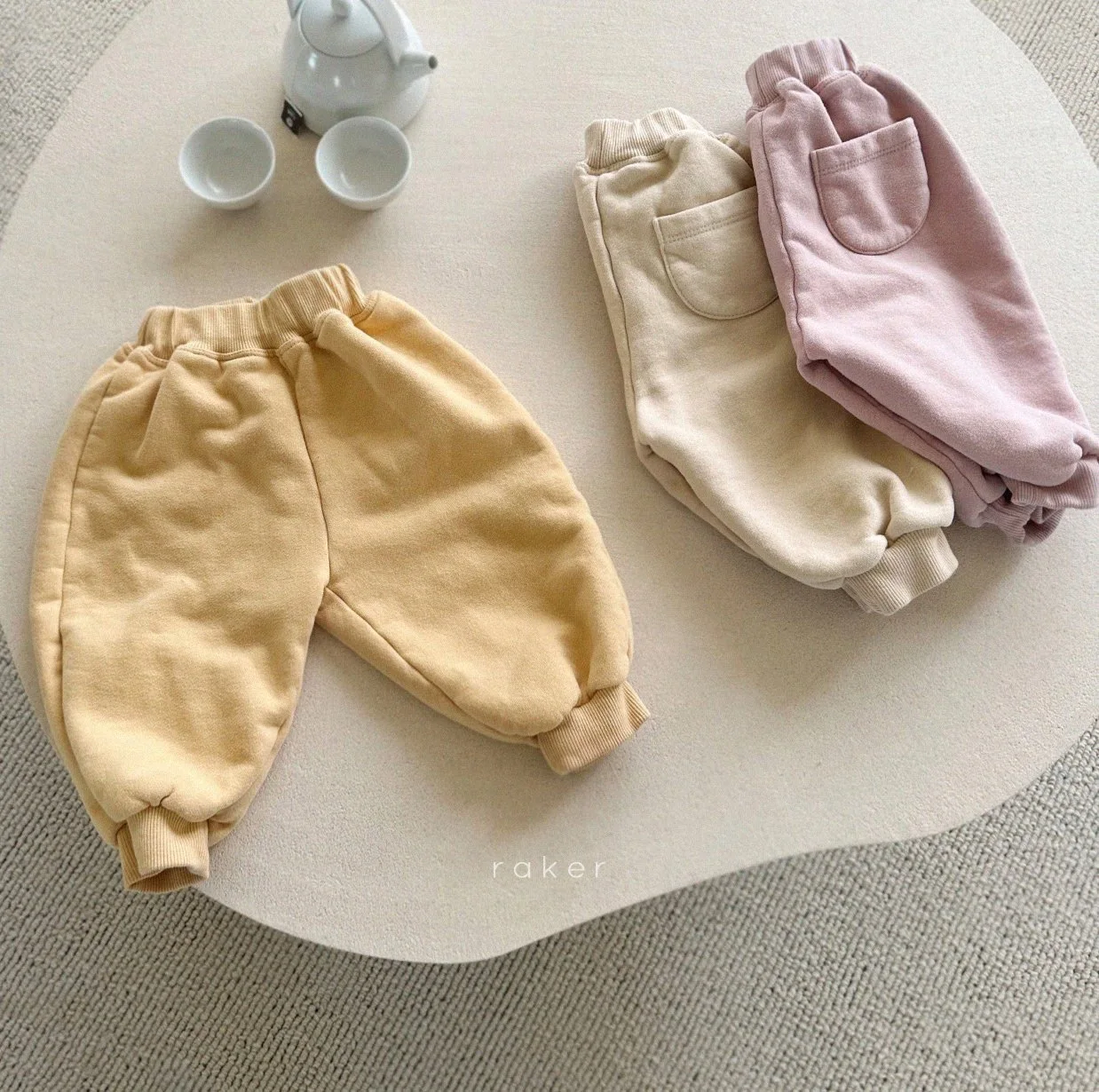 

Baby Clothing Boys and Girls Autumn and Winter Warm Pants Korean Style Baby Fleece Solid Color Kids Casual Warm Baby Pants