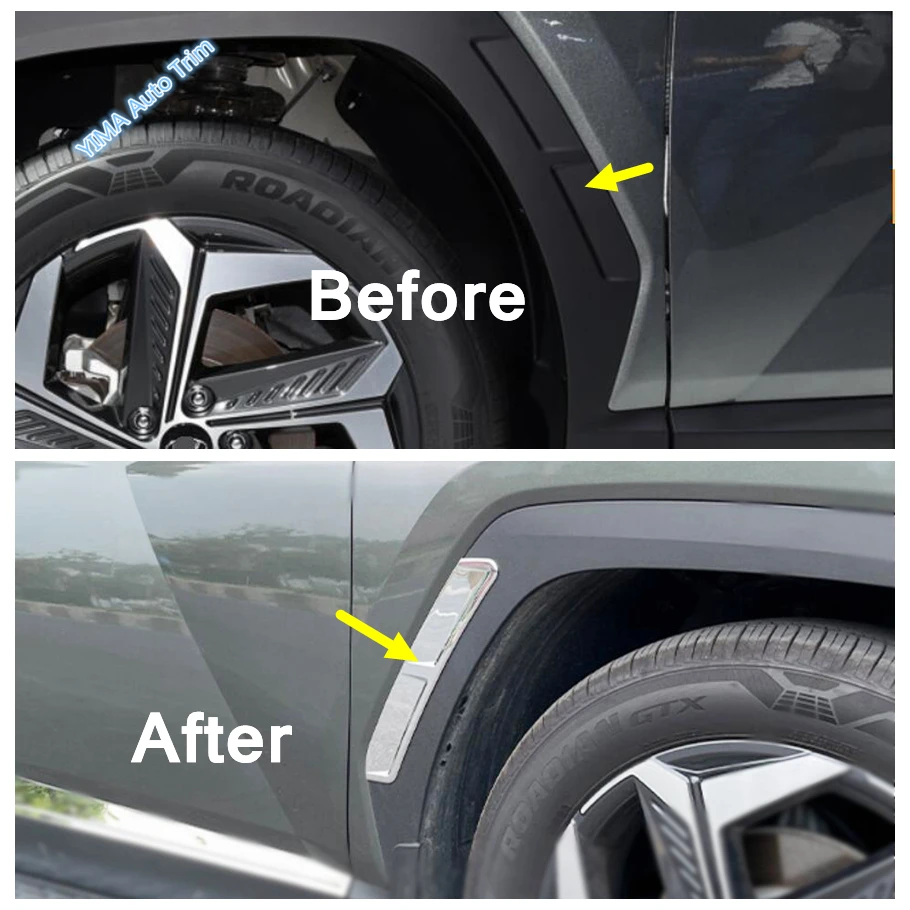 Premium ABS Car Body Wheel Side Cover Trim - Front & Rear for Hyundai Tucson - Stylish Modification Accessories