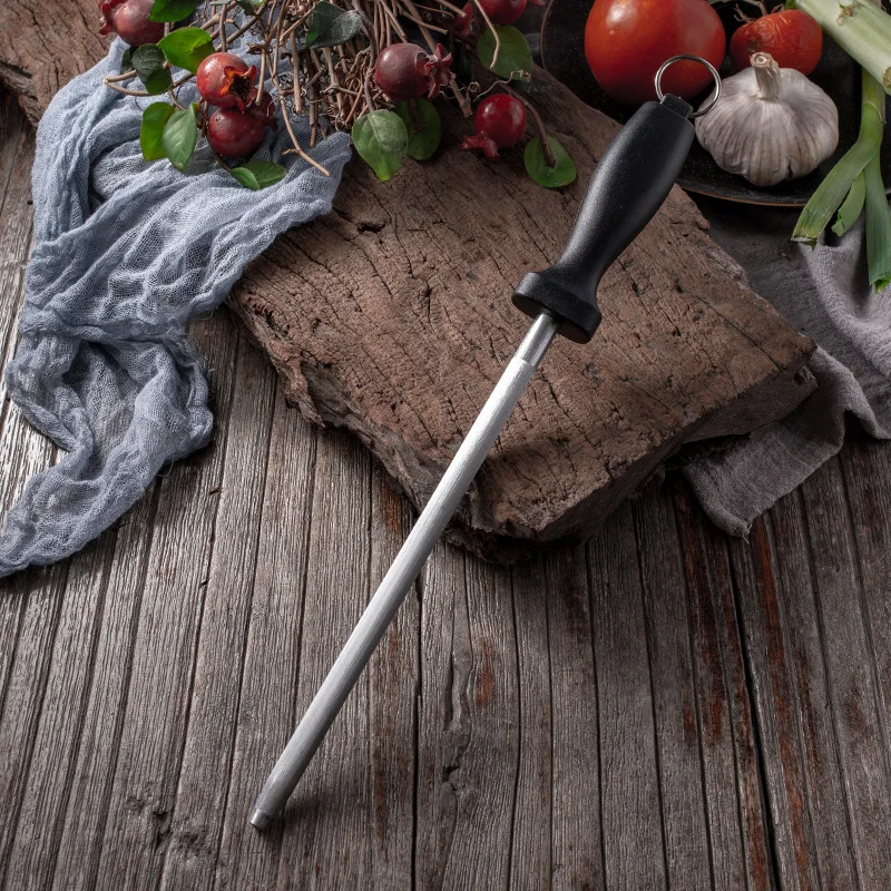 

GoodEZ Sharpener Sticks Knife Sharpening Rod Knife High-carbon Steel Sharpener Rod Kitchen Tools Sharpen Butcher Knife Sharpener