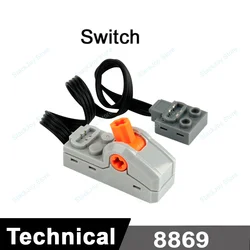 Premium Train Motor Kit with Servo, Battery Box, IR Remote, and LED Lights for Advanced Building Block Creations (Switch)