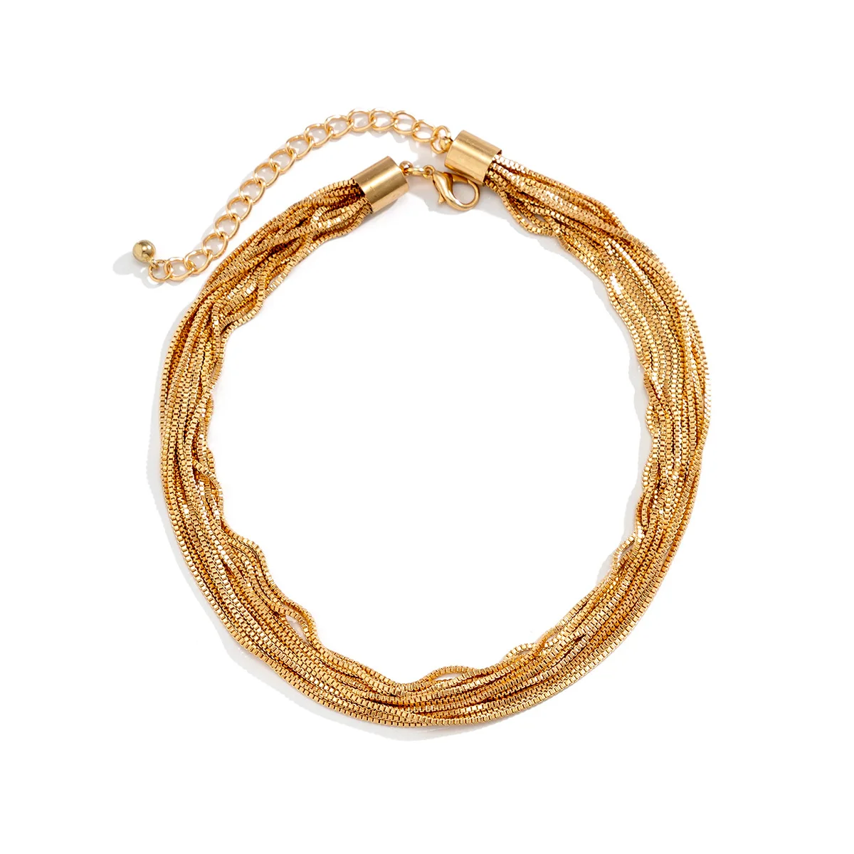 

Vintage Multi Layers Chains Choker Clavicle Necklaces for Women Gold Necklace